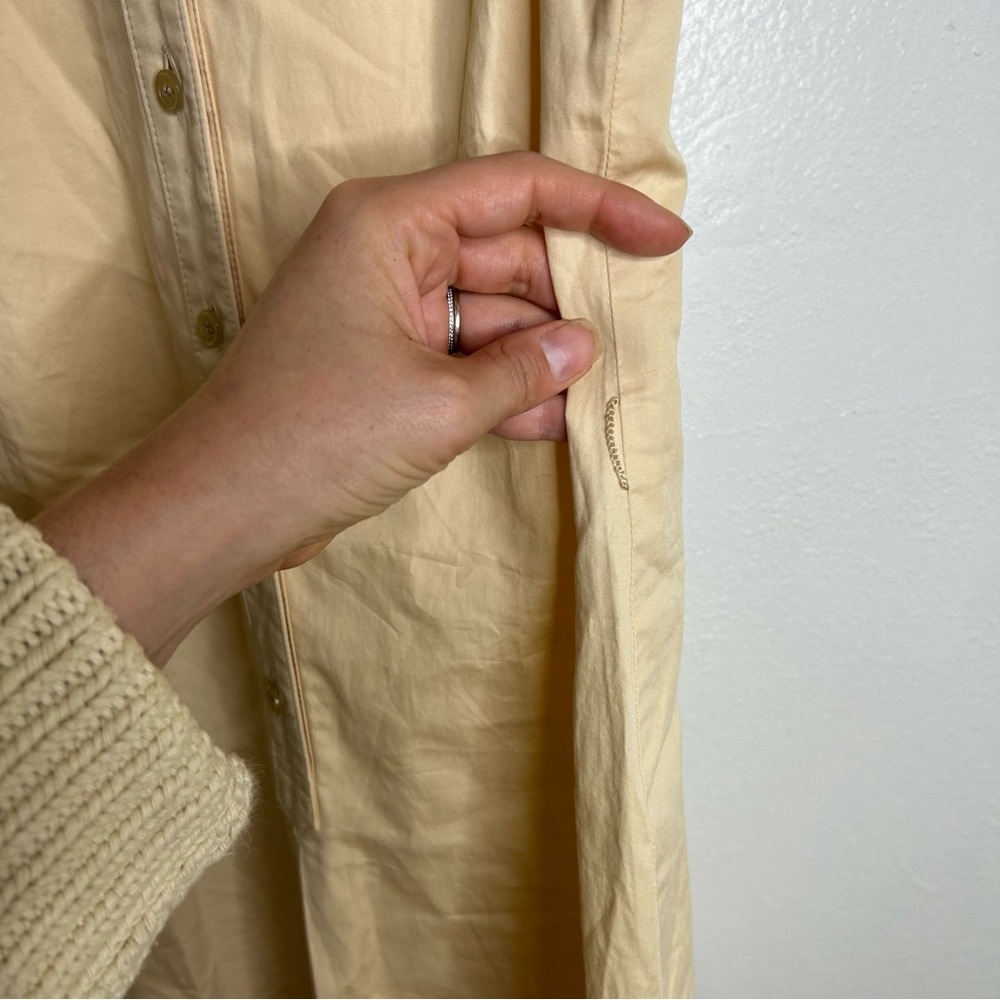 Burberry London Blue Label Tan Neutral Button Down Collared Dress Logo Size 38/8 - Picture 8 of 13